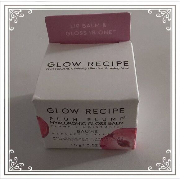 BNIB~GLOW RECIPE Plum Plump Hyaluronic Gloss Balm - Picture 1 of 3
